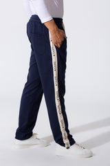 Men's Tomato Oversized Sweatpants With Elastic Waistband And Side Stripe
