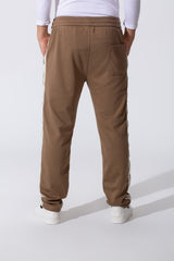 Men's Tomato Oversized Sweatpants With Elastic Waistband And Side Stripe