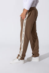 Men's Tomato Oversized Sweatpants With Elastic Waistband And Side Stripe