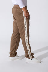 Men's Tomato Oversized Sweatpants With Elastic Waistband And Side Stripe