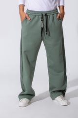 Men's Basic Wide Leg Sweatpants With A Drawstring Waist And Back Pocket