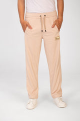 Men's Tomato Wide Leg Sweatpants With Elastic Waistband And Three Pockets