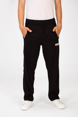 Men's Tomato Wide Leg Sweatpants With Elastic Waistband And Three Pockets