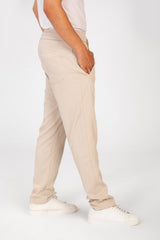 Men's Tomato Wide Leg Sweatpants With Elastic Waistband And Three Pockets