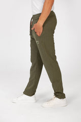 Men's Tomato Wide Leg Sweatpants With Elastic Waistband And Three Pockets