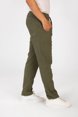 Men's Tomato Wide Leg Sweatpants With Elastic Waistband And Three Pockets