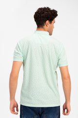 Men's Slim Fit Dotted Polo T-shirt In Distinctive Design