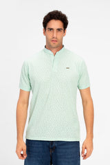 Men's Slim Fit Dotted Polo T-shirt In Distinctive Design