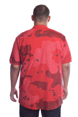 Men's Big Size Polo Full Printed Cotton T-shirt