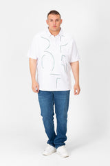 Men's Big Size Printed Half Sleeve Polo T-Shirt
