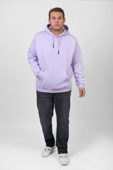 Men's Big Size Slim Fit Hoodie Made Of Comfort Melton Padded Front Printed Sweatshirt
