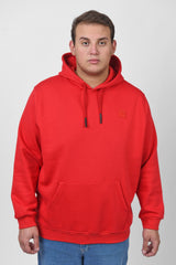 Men's Big Size Slim Fit Hoodie Made Of Comfort Melton Padded Front Printed Sweatshirt