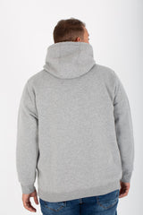 Men's Big Size Slim Fit Hoodie Made Of Comfort Melton Padded Front Printed Sweatshirt