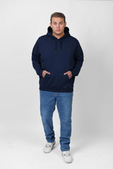 Men's Big Size Slim Fit Hoodie Made Of Comfort Melton Padded Front Printed Sweatshirt
