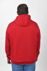 Men's Big Size Slim Fit Hoodie Made Of Comfort Melton Padded Front Printed Sweatshirt