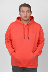 Men's Big Size Slim Fit Hoodie Made Of Comfort Melton Padded Front Printed Sweatshirt