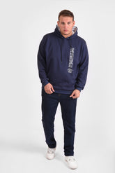 هودي رجالي Slim Fit بغطاء رأس من ميلتون مبطن أساسي بمقاس كبير