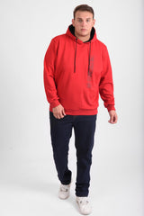 Men's Slim Fit Hooded Melton Padded Basic Hoodie Big Size Sweatshirt