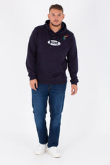 هودي رجالي بمقاس كبير مع طباعة في الأمام والخلف