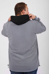 Men's Slim Fit Full Zipper Padded Soft Melton Multi Color Big Size Sweatshirt