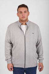 Men's Big Size Full Zipper Padded Basic Melton High Neck Sweatshirt With Unique Style