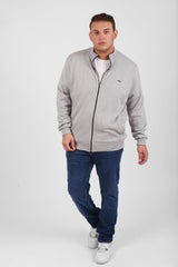 Men's Big Size Full Zipper Padded Basic Melton High Neck Sweatshirt With Unique Style