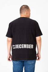 تي شيرت رجالي مطبوع بأكمام قصيرة ومقاس كبير