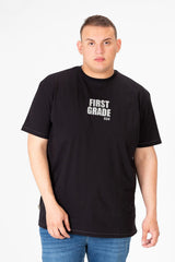 تي شيرت رجالي مطبوع بأكمام قصيرة ومقاس كبير