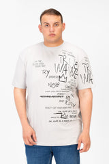 Men's Big Size Printed Round Neck Short Sleeve T-shirt