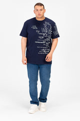 Men's Big Size Printed Round Neck Short Sleeve T-shirt