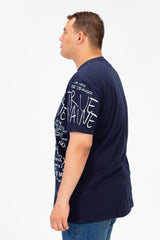 Men's Big Size Printed Round Neck Short Sleeve T-shirt