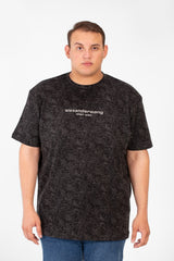 Men's Big Size Round Neck Half Sleeves T-shirt With A Full Print