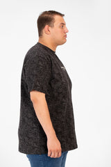 Men's Big Size Round Neck Half Sleeves T-shirt With A Full Print
