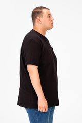 Men's Basic Big Size T-Shirt With Front Pocket And Short Sleeves