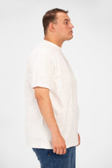 Men's Summer Big Size Dotted Short Sleeve Round Neck T-Shirt