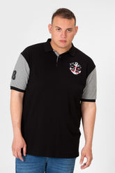 Men's Big Size Printed Half Sleeve Polo T-Shirt