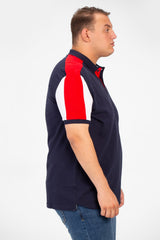 Men's Tomato Big Size Polo Short Sleeves T-Shirt With Modern Print