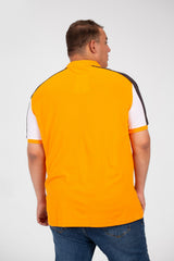 Men's Tomato Big Size Polo Short Sleeves T-Shirt With Modern Print