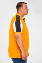 Men's Tomato Big Size Polo Short Sleeves T-Shirt With Modern Print