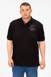 Men's Big Size Printed Short Sleeve Polo T-Shirt