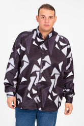 Men's Big Size Printed Long Sleeve Shirt