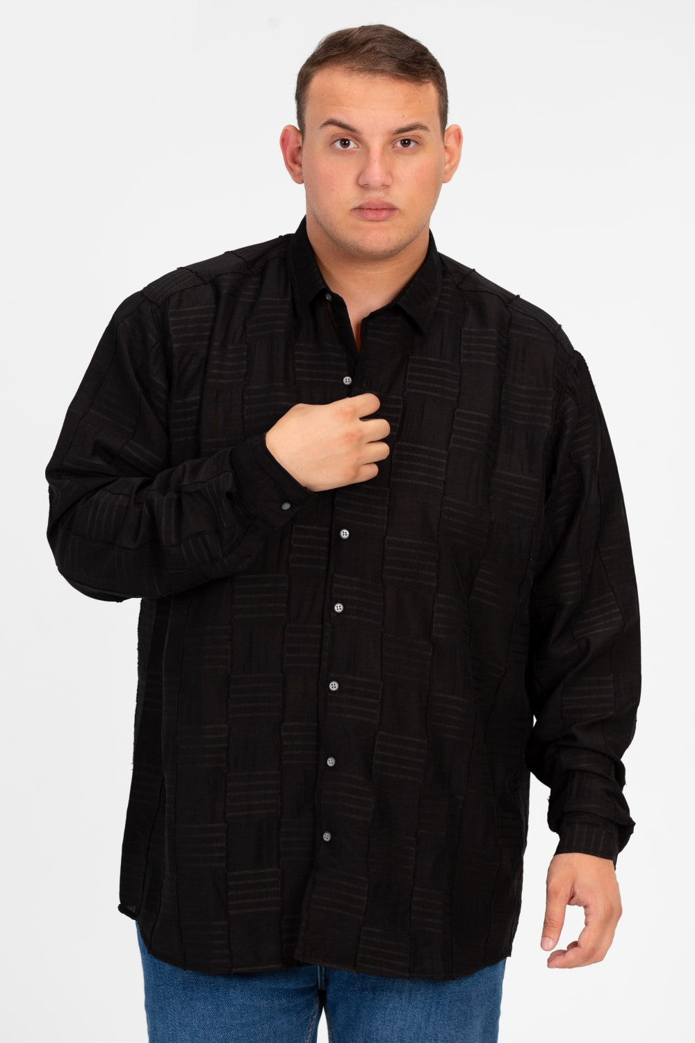 Men's Big Size Oversized Long Sleeve Shirt Men's Big Size Oversized Long Sleeve Shirt