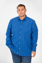 Men's Big Size Basic Long Sleeves Shirt In Basic Summer Colors