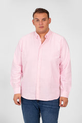 قميص أساسي بمقاسات خاصة للرجال بأكمام طويلة وتفاصيل أساسية