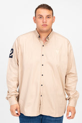 Men's Tomato Big Size Basic Long Sleeve Shirt