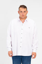 Men's Basic Long Sleeve Big Size Shirt