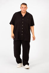 Men's Big Size Summer Outfit Sleeved Made Of Practical Fabric Suitable For Every Day