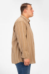 Men's Big Size Tomato Summer Striped Long Sleeve High Quality Shirt
