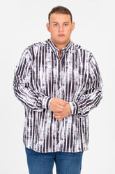 Men's Big Size Striped Shirt In Modern Design