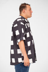 Men's Big Size Half Sleeved Checked Shirt In Modern Design